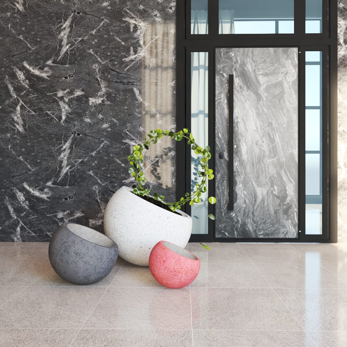Beton Bahçe Saksıları