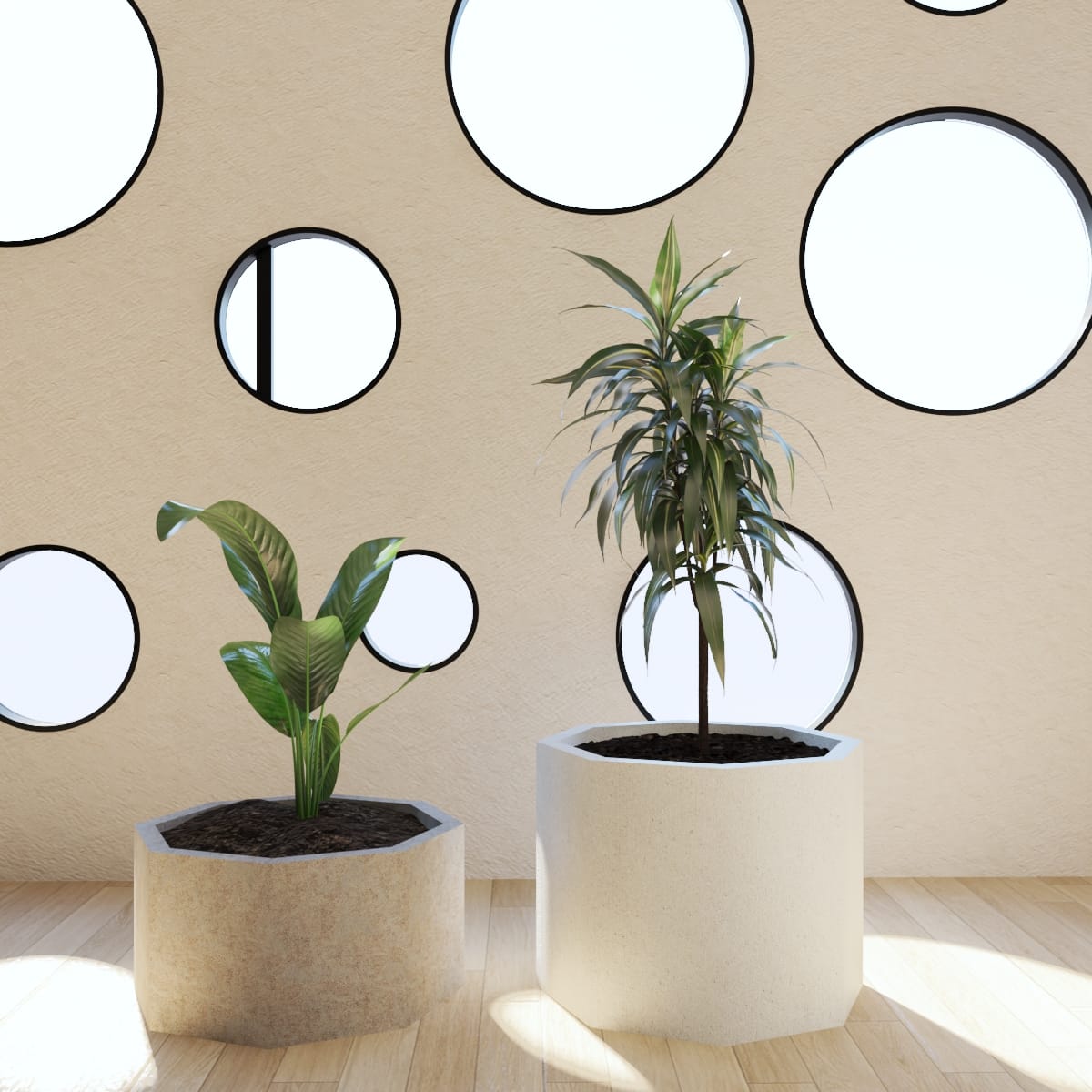 Dekoratif Beton Saksı Modelleri